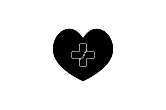 A Designer’s Take on the Medical Heart Black Icon for Embroidery