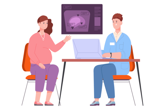 From Design File to Stitched Reality: A Review of ‘Pregnant Woman Talking with Doctor About’